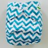 One Size Pocket luier zigzag blauw