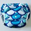 One Size wasbare zwemluier zeemeermin blauw